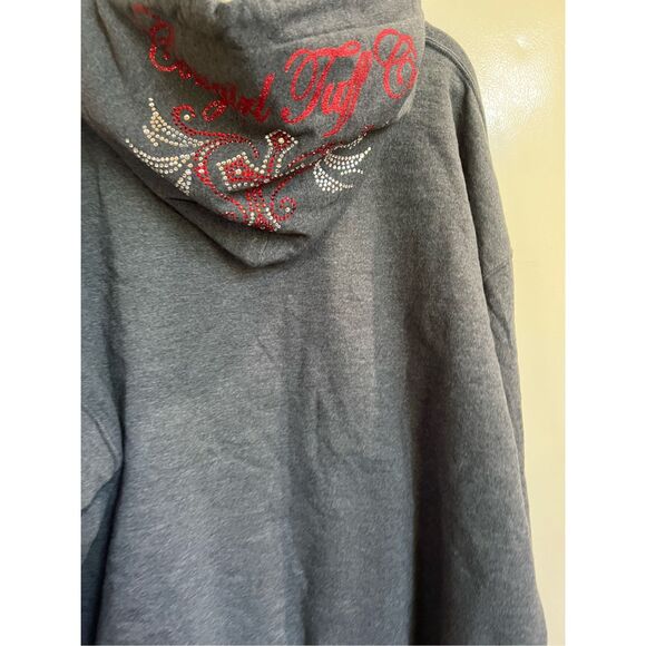 Cowgirl Tuff Co Grey Hoodie On A Gildan Sweatshirt Woman’s Size Large - Picture 10 of 13